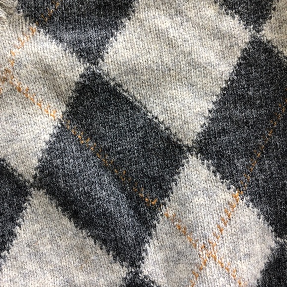Guido Baldi 100% Pure Wool Made in Italy Argyle Sweater Size Large - Picture 3 of 8